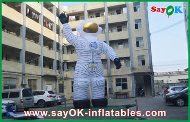 4m Oxford Cloth Outdoor Holiday Inflatables Biały Spaceman do reklamy