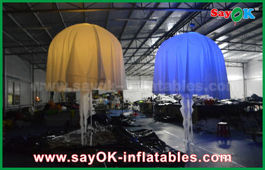 Biały Club Bar Inflatable Lighting Decoration Jellyfish Nylon Cloth For Party