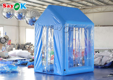 Nadmuchiwany namiot medyczny 2x2x3M Niebieski PCV Dezynfekcja ludzi Kanał drzwiowy