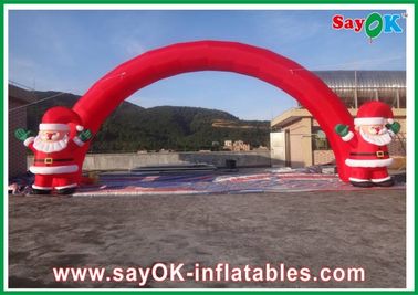 Oxford Cloth Red Christmas Nadmuchiwane Arch, nadmuchiwane Christmas Archway